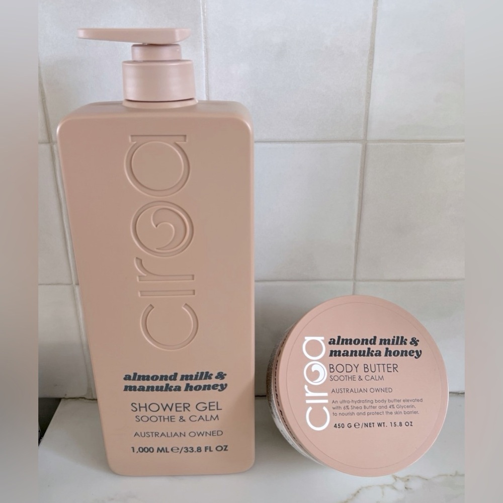 Ciroa Almond Milk & Manuka Honey Body Butter and Shower Gel Set